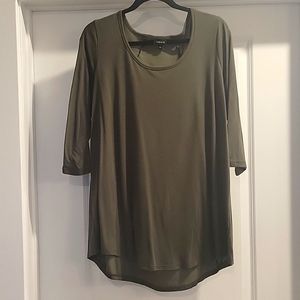 Torrid army green high low shirt
